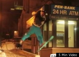 This extreme skiing trick didn't go quite as expected.