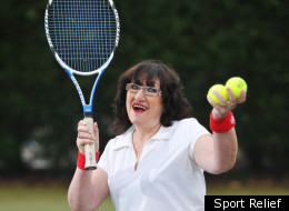 Alice Barry flashes for Sport Relief