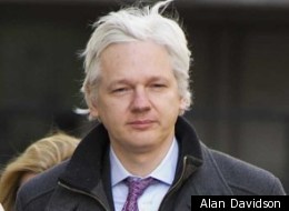 Julian Assange arrives at the Supreme Court