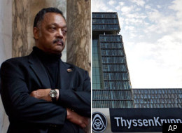 Headquarters of ThyssenKrupp AG are pictured prior the annual press conference of the German steel giant in Essen, Germany, Friday, Dec. 2, 2011.