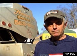 Ike Libby stands outside his business Hometown Energy in Dixfield, Maine