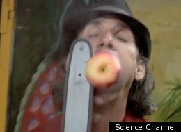 Sideshow performer Dextre Tripp is an expert in the arcane art of chainsaw juggling.