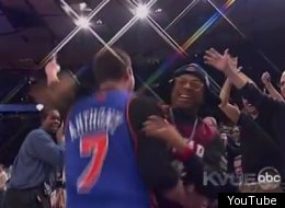 A Knicks fan hit a half court shot to win a new car.