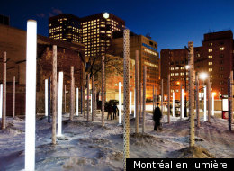 Tour de piste de la Nuit blanche du festival Montréal en lumière