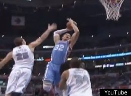 Blake Griffin dunks against the Denver Nuggets.