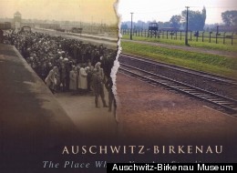 The pictures show the World War II concentration camp in 1944 and today