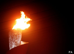 The Paralympic torch on display at the Beijing games in 2008