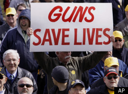 Protesters rally in support of concealed carry legislation at the Illinois state capitol in 2009. A state House committee on Wednesday advanced a proposed statewide handgun registry pushed by Chicago Mayor Rahm Emanuel.