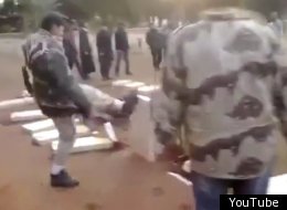 A video showing the desecration of war graves in Benghazi has been posted online