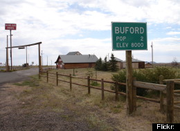 This photo of Buford, Wyo., was taken in 2005, when the town's population was two people.