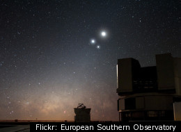 A similar conjunction of Venus, Jupiter and the Moon in 2009.