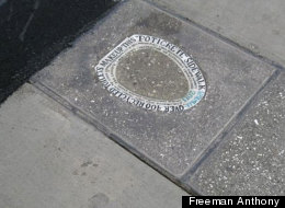 A road construction project in Bellingham, Wash., used an unusual recycled material to make a section of sidewalk: crushed toilets.