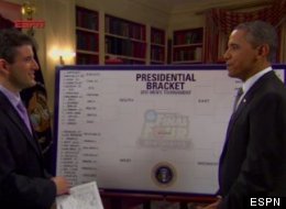 Obama reveals his picks with ESPN's Andy Katz.