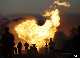 A photo at the intersection of Claremont and Fairmont Drives shows the destruction of the San Bruno blast.