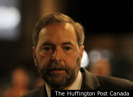 NDP leadership candidate Thomas Mulcair clearly rushed through his speech.