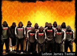 LeBron James tweeted an image of the Miami Heat players wearing hoodies along with the message #WeAreTrayvonMartin #Hoodies #Stereotyped #WeWantJustice