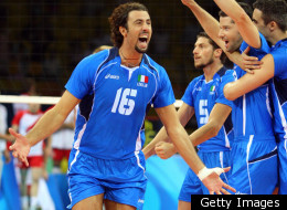 FILE: Vigor Bovolenta of Italy celebrates after defeating Poland during the volleyball event during the Beijing 2008 Olympic Games on August 20, 2008.