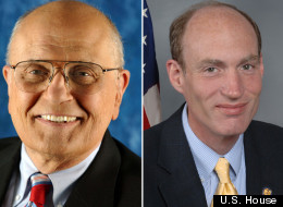 Michigan Reps. John Dingell (left) and Thaddeus McCotter (right).