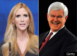 Ann Coulter slammed Republican presidential hopeful Newt Gingrich on Friday, saying his past was