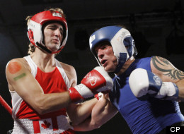 Justin Trudeau and Patrick Brazeau fought a boxing match in Ottawa on Saturday night. (Mediaball)
