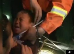 Chinese firefighters use an iPhone to help rescue a trapped toddler in China's Yunnan Province