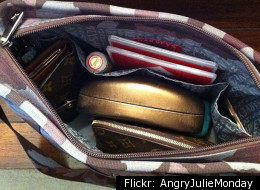 A woman had a baby in her purse when pulled over for a routine traffic stop.