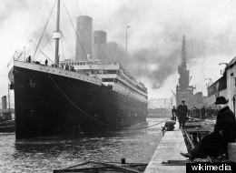 The Titanic in dock before it set sail on its first, and only, voyage