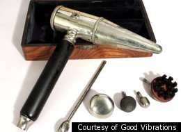 This Detwiller pneumatic vibrator from 1906 was powered by compressed air, making it more explosive than the potential orgasms.