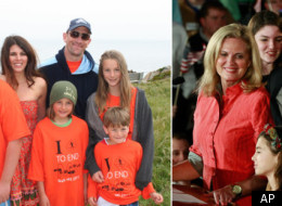 Like Ann Romney, Kelly Gaeckle, pictured with her husband Peter and their four children, has multiple sclerosis. Unlike Ann Romney, she's not married to a multimillionaire.