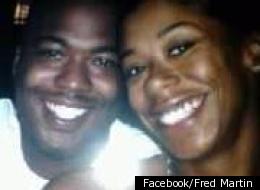 Fredrick Martin, 28, was fatally shot in Inglewood as he shielded his 8-year-old son from gunfire. He is shown here with his wife, Amanda Martin.