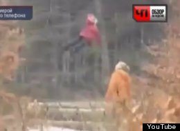 Video from Russia shows this little girl apparently levitating above the ground.