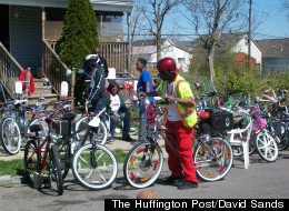 Detroit's East Side Riders put their bikes out on display.