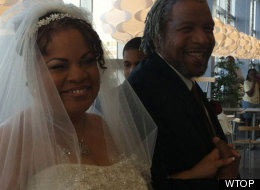 Julie Rodgers and Willie Pittman tied the knot at IKEA on Tuesday night.