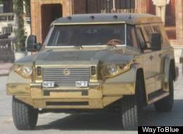 The Dictator is cutting a dash in this little gold-plated number