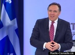 François Legault, lors du congrès, le 21 avril 2012. (Radio-Canada.ca)