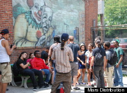 Des images du tournage du film de Michel Gondry,