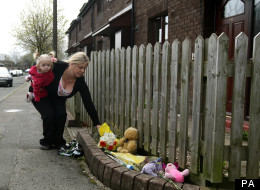 Tributes to the killed toddler have been left outside Rio's home