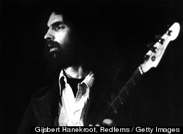 Chris Ethridge of the Flying Burrito Brothers performs on stage in 1974 in Amsterdam, Netherlands.
