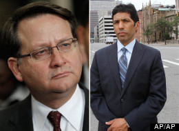 Incumbent Rep. Gary Peters (left) will face fellow Democrat and freshman Rep. Hansen Clarke (right) in Michigan's controversial new 14th district.