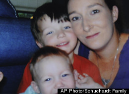 In this undated family snapshot Kala Marie Golden, right, is shown with her two sons. Golden was killed and her 3-day-old baby abducted outside a pediatric clinic Tuesday, April 17, 2012 in Spring, Texas. Verna Deann McClain has been charged with capital murder and the baby was found and is now with relatives. (AP Photo/Schuchardt Family)