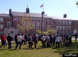 Students protest in Clark Park, across the street from Western International High School in Detroit Wednesday, April 25, 2012. Students suspended for the action are now planning to hold a