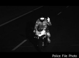 A German biker caught speeding 26 times would often stick his middle finger up to the speed camera.