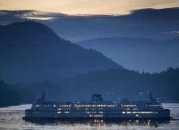 A B.C. ferry leaves the Horseshoe Bay terminal in West Vancouver. CP