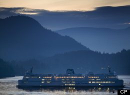 A B.C. ferry leaves the Horseshoe Bay terminal in West Vancouver. CP