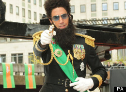 The Dictator (probably Sacha Baron Cohen) rocked up at London's Royal Albert Hall for the world premiere of his film