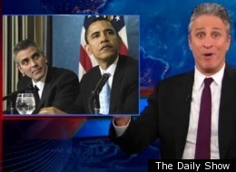 Jon Stewart burns President Barack Obama on George Clooney Dinner