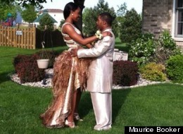 Maurice Booker III poses with his date.