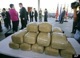 160 bales of marijuana were pulled out of the ocean on Sunday.