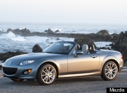The Mazda MX5 Miata, pictured here, and the Alfa Romeo Spider will share the same underpinnings but get different body styles.
