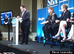 The author (center) at the SBA's National Small Business Week.